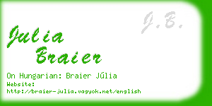 julia braier business card