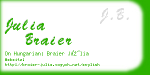 julia braier business card